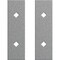 Ekena Millwork Premium Barn Door Hollow Core Plates (set of 2), PC Chrome GB6001HCPCR - alternate 1